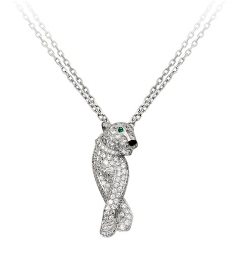 cartier panthere necklace replica free shipping|cartier panther necklace white gold.